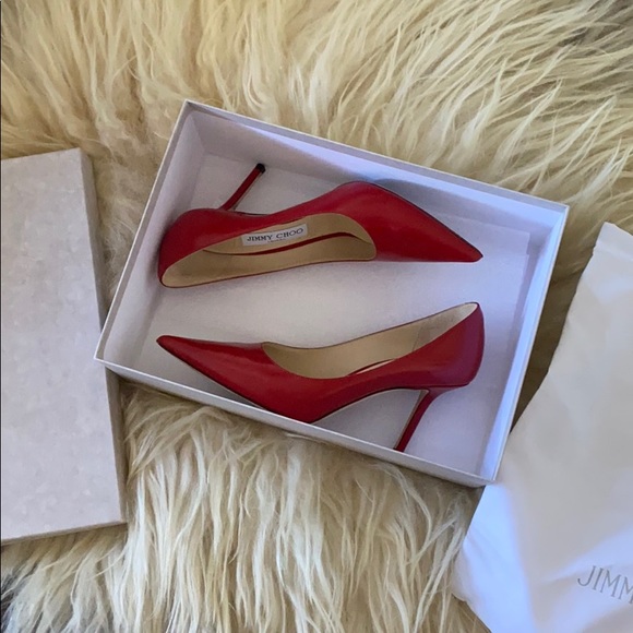 Jimmy Choo Love 85 Pumps in Red - Picture 7 of 7